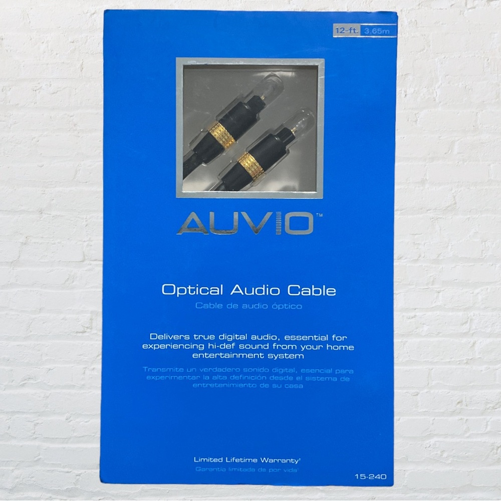 AUVIO Optical Audio Cable New In Box